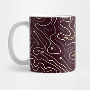 Gold line star pattern Mug